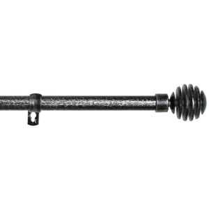 Barra de forja extensible y decorativa(negro+gris, 160-310cm bola rota)