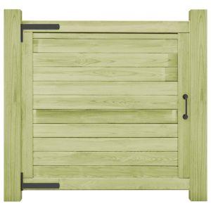vidaXL puerta de valla de madera de pino impregnada 100x100 cm