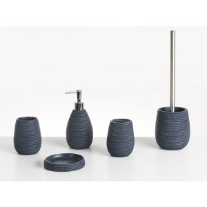 Conjunto de 5 accesorios de baño quilca azul oscuro