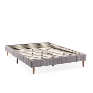 Base tapizada eris 150x190 cm color gris claro