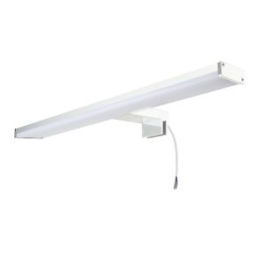 Aplique LED espejo baño 10w ip44 cromado, 40cm, luz blanca 4000k
