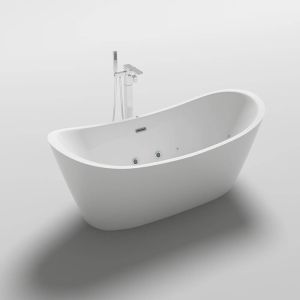 Bañera independiente con función de hidromasaje ovalo plus - 180 x 90 cm