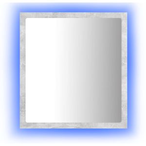 vidaXL espejo de baño acrílico gris hormigón 40x8,5x37 cm
