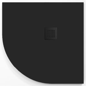 Plato de ducha  onda curve negro  90x90 cm (radio 50) rejilla color