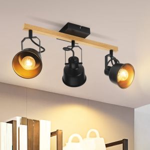 Nettlife lámpara de techo negro e14 46.5x14