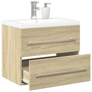 Juego de 2 piezas. Muebles de baño fabricados en madera de roble de sonoma