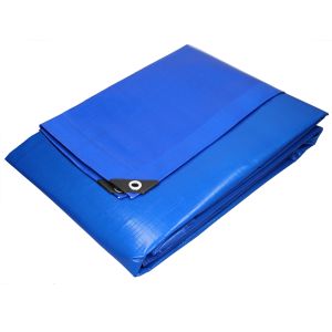 Lona de protección impermeable con ojales 1,5x12m azul ecd germany