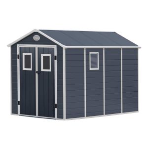 Caseta de resina de jardín gardiun zoe c - 6,99 m² 190x368x226 cm con suelo