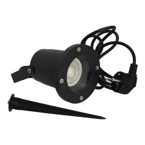 Foco LED exterior 6w, ø10cm, ip65, luz cálida 3000k, 240v, cable 1,5m