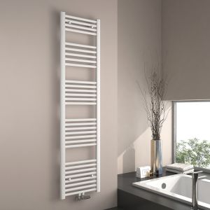 Emke radiador toallero agua caliente blanco 160x40cm conexión central 547w