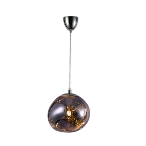 Lámpara coLGante moderna cristal azul E27 "melti" d280mm