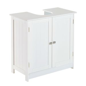 Armario bajo lavabo 60x30x60cm mdf color blanco Homcom, hogar - baño