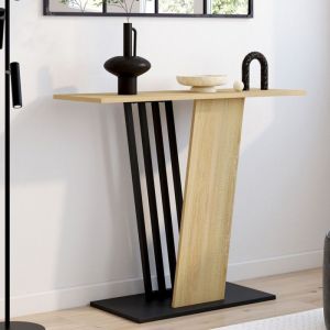 Consola de diseño vicky de madera negra - 90 cm
