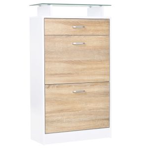 Mueble zapatero 60x24x105.5 cm color marrón Homcom