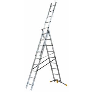 Hailo-1422-801-escalera combinada de 3 tramos con estabilizador curvo