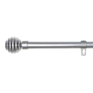 Barra de forja extensible y decorativa (gris, 160-310cm bola rota)