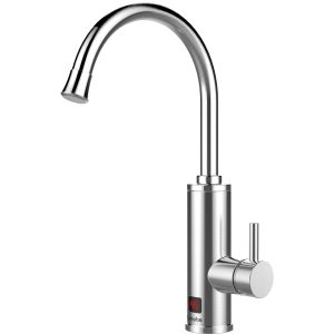 Grifo calentador agua eléctrico instantáneo  briebe ih1205 acero inoxidable