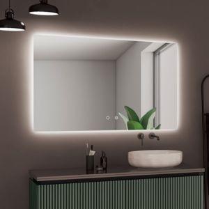 LEDimex-espejo italia 100x70 retroiluminado cuadrado LED