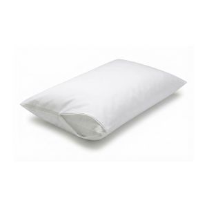Protector almohada cremallera algodón-polí  10 uds. 45x90  blanco