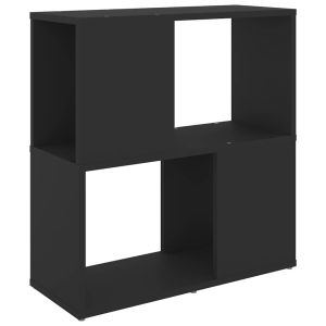 vidaXL librería de madera contrachapada negro 60x24x63 cm