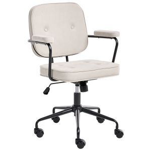 Silla de escritorio pawnee terciopelo beige claro