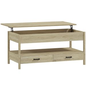 Mesa centro elevable 100x50x62 cm color marrón Homcom