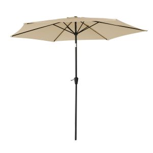 Sombrilla redonda recta hapuna 2,70m diámetro beige