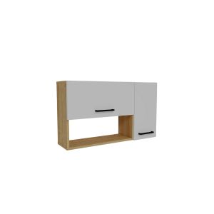 Aparador de madera "akasya" - 90 x 24 x 52 cm - blanco