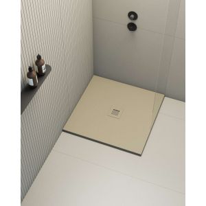 Plato de ducha poalgi - 100x100 cm - albero - extraplano, antideslizante