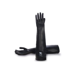 Guantes latex negro 600mm t-10