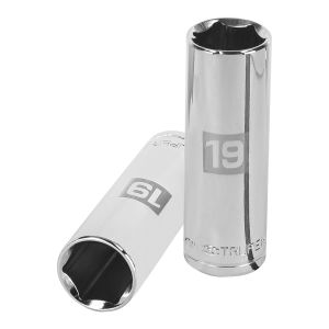Llave vaso hexagonal larga, cuadro 1/2" - 19 mm