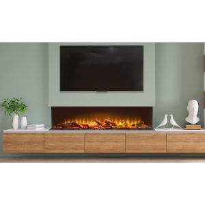 Chimenea eléctrica de pared panorámica acantha aspire 125