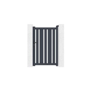 Puerta regulable ancho 1m veymont h.160cm aluminio gris