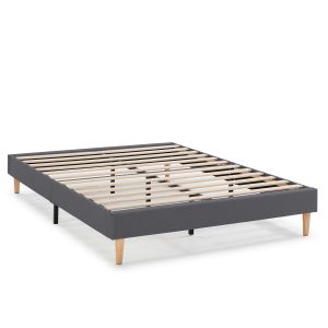 Base tapizada aura 150x190 cm  gris oscuro