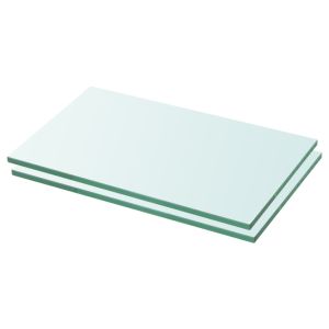 Estantes 2 unidades panel de vidrio transparente 30x12 cm