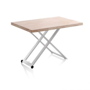 Mesa de centro elevatória lada branco - carvalho