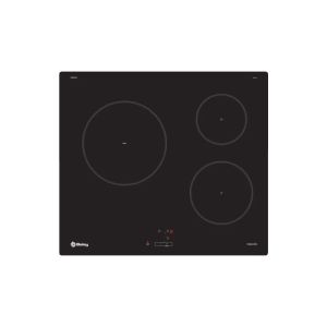 Placa de inducción balay 3eb864en 60 cm 3 zonas cristal negro