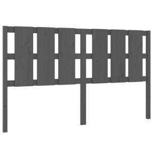 vidaXL cabecero de cama madera maciza de pino gris 185,5x4x100 cm