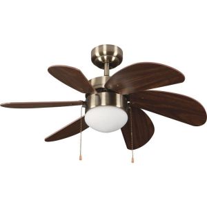 Cristalrecord ventilador con luz ac tabit madera 1xE27, habitación