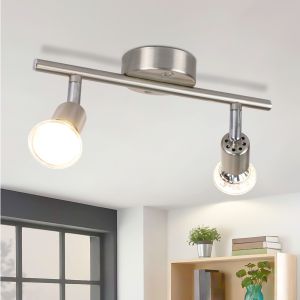 Nettlife lámpara de techo plateado gu10 26x15