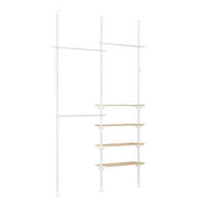 Sobuy perchero telescópico ajustable blanco natural