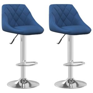 vidaXL taburete de cocina 2 unidades de terciopelo azul