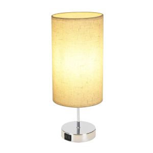Nettlife lampara de mesa E27 plateado 37x14