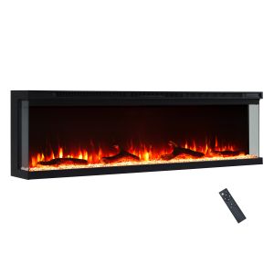 Chimenea eléctrica BALDERIA Orson 60 - empotrable, calefacción - negro