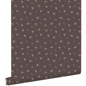 Estahome papel pintado vintage flores malva violeta 50 x 900 cm
