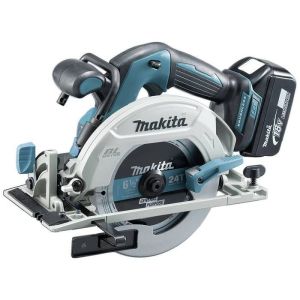 Sierra circular 18 v li-ion 5 ah ø 165 mm Makita - 2 baterías, cargador, es