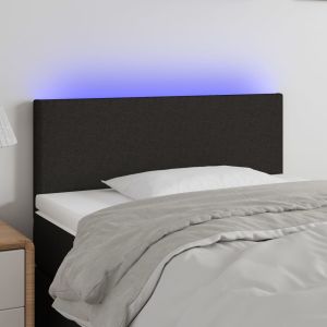 Cabecero con LED de tela negro 80x5x78/88 cm eso5681