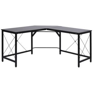 Mesa de ordenador 150x150x76cm mdf y metal Homcom, oficina - escritorios