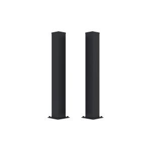 Juego de 2 postes de hierro carmo de 15x15cm y 125cm de alto, color negro.