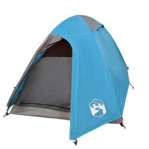 vidaXL tienda de campaña iglú para 2 personas impermeable azul
